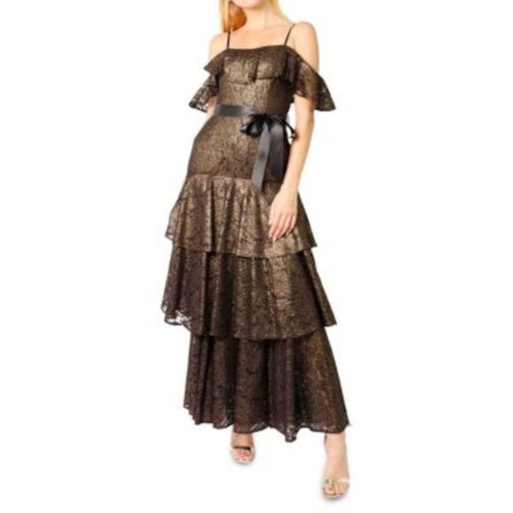 RENE RUIZ COLLECTION Dresses & Skirts - RENE RUIZ COLLECTION Womens Black Removeable Skirt Lined Dress 10